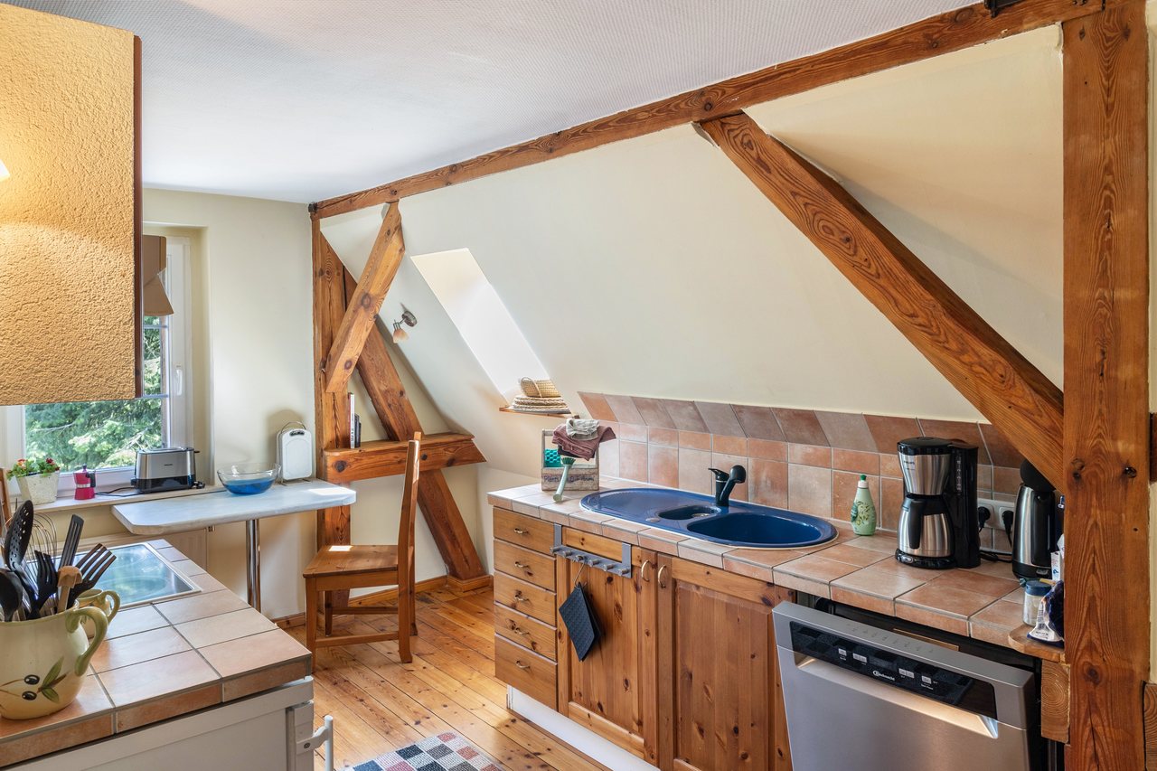 Küche unter der Dachschräge, Ferienwohnung für 6 Personen 80 M² in Potsdam, Brandenburg, Groß Glienicke, Potsdam, Brandenburg